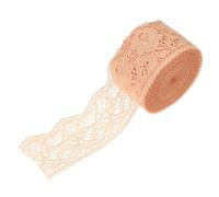 sourcing map 2.4 Inch Wide 10 Yard Elastic Lace Ribbon Floral Pattern Dark Red Stretch Lace Trim Embroidered Fabric for Sewing Making, and DIY Crafts, Gift Wrapping, Bouquets, Wedding Decor