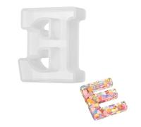 sourcing map 2.5 Inch Resin Letter Moulds,E Capital Alphabet 3D Silicone Letter Casting Moulds for Candle Making DIY Crafts Word Sign Art Party Home Decor