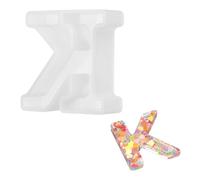 sourcing map 2.5 Inch Resin Letter Moulds,K Capital Alphabet 3D Silicone Letter Casting Moulds for Candle Making DIY Crafts Word Sign Art Party Home Decor
