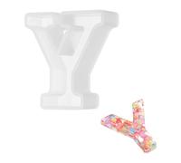 sourcing map 2.5 Inch Resin Letter Moulds,Y Capital Alphabet 3D Silicone Letter Casting Moulds for Candle Making DIY Crafts Word Sign Art Party Home Decor
