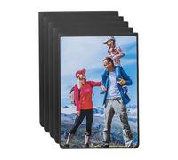 sourcing map 2.5 x 3.5 Inch Magnetic Picture Frames for Refrigerator, Black, 5 Packs