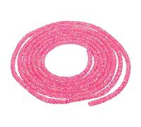sourcing map 2.5 Yard 6mm 0.24 inch Glitter Sequins Rope Sequins Rhinestone Tube Cord for DIY Wedding Dresses Costume Clothing Shoes Jewelry Accessory Dark Pink