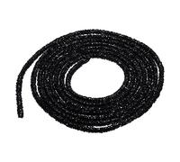 sourcing map 2.5 Yard 6mm 0.24 inch Glitter Sequins Rope Sequins Rhinestone Tube Cord for DIY Wedding Dresses Costume Clothing Shoes Jewelry Accessory Black