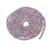 sourcing map 2.5 Yard 7mm 0.28 Inch Glitter Sequins Rope Sequins Rhinestone Tube Cord for DIY Wedding Dresses Costume Clothing Shoes Jewelry Accessory Multicolored