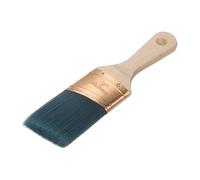 sourcing map 2"/50mm Angle Paint Brushes, PET Synthetic Bristle with Wood Handle, Short Acrylic Painting Brushes Professional Paint Tools for Latex Oil Paints, Blue