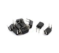 sourcing map 2.54 mm Pitch 4 Pins DIP Mounting Photo Coupler - Black (10-Piece)