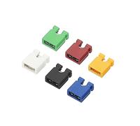 sourcing map 2.54mm Closed Short Circuit Cap Jumper Cap Pin Connector Blocks Connector, 6 Colors Pack of 40