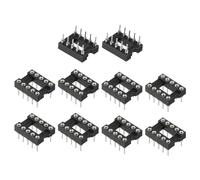 sourcing map 2.54mm Pitch 10 Pins DIP IC Socket Connector Dual Row 7.6 Row Pitch Round Pins Soldering for Electronics Experiment DIY 20 Pcs
