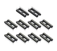 sourcing map 2.54mm Pitch 20 Pins DIP IC Socket Connector Dual Row 7.6 Row Pitch Round Pins Soldering for Electronics Experiment DIY 20 Pcs