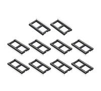 sourcing map 2.54mm Pitch 28 Pins DIP IC Socket Connector Dual Row 15.2 Row Pitch Round Pins Soldering for Electronics Experiment DIY 20 Pcs