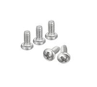 sourcing map #2-56x3/16" Pan Head Machine Screws, 304 Stainless Steel Screw, Phillips Drive, Fully Threaded, Bright Finish, Pack of 50
