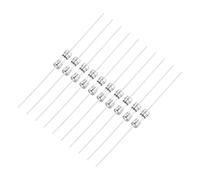 sourcing map 2.5A 250V Glass Fuse 3.6 x10mm Fast Blow Fuse with Lead for Home Appliances 10 Pcs, Silver Tone