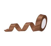 sourcing map 2.5cm 23m Wide Satin Ribbon with Gold Edges Border Grosgrain Fabric Ribbon for Gift Wrapping Wedding Bouquet, Brown