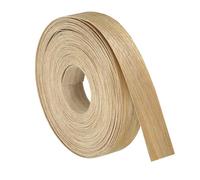 sourcing map 2.5cm x 15m Wood Veneer Edge Banding, Pre-Glued Flexible Ash Edging Strips, Iron on with Hot Melt Adhesive Wood Tape for Cabinet Repair and Furniture Restoration