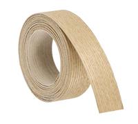 sourcing map 2.5cm x 3 m Wood Veneer Edge Banding, Pre-Glued Flexible Ash Edging Strips, Iron on with Hot Melt Adhesive Wood Tape for Cabinet Repair and Furniture Restoration