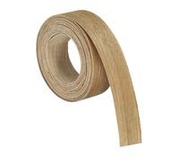 sourcing map 2.5cm x 4m Wood Veneer Edge Banding, Pre-Glued Flexible Ash Edging Strips, Iron on with Hot Melt Adhesive Wood Tape for Cabinet Repair and Furniture Restoration