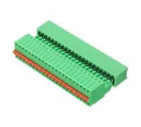 sourcing map 2.5mm/0.1" Pitch PCB Terminal Block Connector 22 Pin 90 Degree Pin Male Female Pluggable Quick PCB Wiring Terminals for 27-20AWG Cable Mechanical Equipment, Green