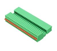 sourcing map 2.5mm/0.1" Pitch PCB Terminal Block Connector 24 Pin Straight Pin Male Female Pluggable Quick PCB Wiring Terminals for 27-20AWG Cable Mechanical Equipment, Green