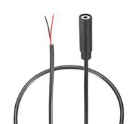 sourcing map 2.5mm Aux Cable Replacement Audio Cable Cord, 0.8ft 3 Pole Female to Bare Wire Audio Cable, Stereo Sound Audio Cable Cord for Earphones, Smart Phones, Speakers,Black 10 Pcs