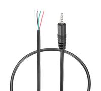 sourcing map 2.5mm Aux Cable Replacement Audio Cable Cord, 0.8ft 4 Pole Male to Bare Wire Audio Cable, Stereo Sound Audio Cable Cord for Earphones, Smart Phones, Speakers,Black 10 Pcs