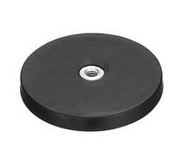 sourcing map 2.6" Dia Rubber Coated Magnets, 44LBS Anti-Scratch Flag Magnet Base with 1/4"-20UNC F Threaded Studs and Nut Magnets Holder for Camera Light Bar Mirror Tool
