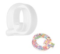 sourcing map 2.6 Inch Resin Letter Moulds,Q Capital Alphabet 3D Silicone Letter Casting Moulds for Candle Making DIY Crafts Word Sign Art Party Home Decor