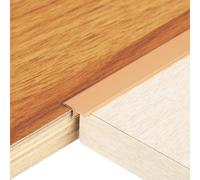 sourcing map 2.9ft x 0.47" t Molding Floor Transition Strips, Aluminium Alloy Vinyl Flooring Gap Trim for Joining Laminate Planks Tiles Floor Gaps, Gold