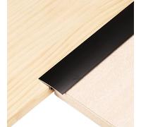 sourcing map 2.9ft x 1.57" T Molding Floor Transition Strips, Aluminium Alloy Vinyl Flooring Gap Trim for Joining Laminate Planks Tiles Floor Gaps, Black