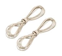 sourcing map 2 Bundles Flat Leather Cord, 5.5 Yards 4mm Leather Crafts Lacing Strip, Beige