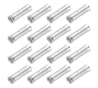 sourcing map 2 Gauge Flared Barrel Butt Connectors, 2 AWG Tinned Copper Wire Connectors Non-Insulated Wire Butt Terminal for Vehicle Electric Power Home Appliance, Pack of 16(Silver)