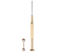 sourcing map 2 in 1 Watch Screw Tube Rod 16mm Inner Dia Stainless Steel Watch Strap Pins with 2mm Slotted Screwdriver, Rose Gold
