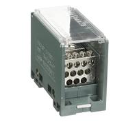 sourcing map 2 in 12 Out Rail Terminal Blocks, 690V 300A Connectors Power Distribution Block with Flame-Retardant Housing for Power Distribution Cabinets 36mm W 14-8AWG Gauge