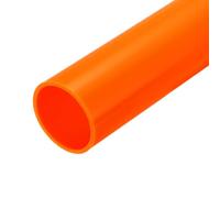sourcing map 2 Inch PVC Rigid Tube Round Pipe Hardware Tubing 45mm(9/5 Inch) ID 50mm OD 350mm Orange High Impact for Water Pipe Crafts Cable Sleeve