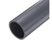 sourcing map 2 Inch PVC Rigid Tube Round Pipe Tubing Hardware Tubing 51.8mm ID 60mm OD 9" Length Light Grey High Impact for Water Pipe, Crafts, Cable Sleeve