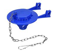 sourcing map 2 Inch Toilet Flapper Replacement Universal Toilet Flapper Stopper with Chain, Compatible Water-Saving Rubber Flapper for Toilet Flush Valve(Blue)
