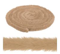 sourcing map 2 Inch x 6 Yards Faux Fur Ribbon Trim, Artificial Furry Ribbon Stripe, Craft Fur Trim for Sewing, Christmas Tree, Home Wedding Decoration, Party Supplies, Bright Camel