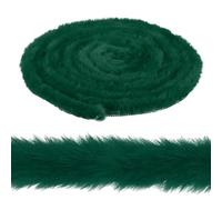 sourcing map 2 Inch x 6 Yards Faux Fur Ribbon Trim, Artificial Furry Ribbon Stripe, Craft Fur Trim for Sewing, Christmas Tree, Home Wedding Decoration, Party Supplies, Forest Green