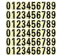 sourcing map 2 Inches Reflective Mailbox Numbers Vinyl Waterproof Number Stickers for Houses/Outside Sticker Decal, Black 6 Sets