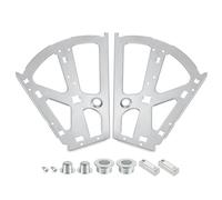 sourcing map 2 Layer Shoes Drawer Cabinet Hinges, 2pcs Stainless Steel Cabinet Replacement Fittings for Wardrobes Cabinets Grey