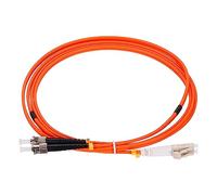 sourcing map 2 Meters 6.5Ft Fiber Patch Cable Multimode Duplex LC-ST OM1 LSZH Fiber Optic Jumper Orange for Network Transceiver Instrumentation 1Pcs