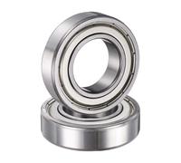 sourcing map 2 Pack 6005 ZZ Deep Groove Ball Bearings, 25x47x12mm Chrome Steel Double Shield Bearing for Electric Motor, Home Appliances, Garden Machinery, (ABEC5)