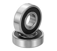 sourcing map 2 Pack 6305 2RS Deep Groove Ball Bearings, 25 x 62 x 17mm Chrome Steel Double Rubber Seal Bearing for Electric Motor, Home Appliances, Garden Machinery, (ABEC5)