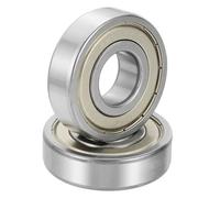 sourcing map 2 Pack 6305ZZ Deep Groove Ball Bearings, 25x62x17mm Chrome Steel Double Shield Bearing for Electric Motor, Home Appliances, Garden Machinery, (ABEC5)