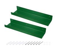 sourcing map 2 Pack Acrylic Shelves for Wall, 15 Inch Green Floating Shelves Wall Mount Display Shelf Organizer for Bathroom, Bedroom, Living Room, Room Decor