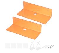 sourcing map 2 Pack Acrylic Shelves for Wall, 9 Inch Orange Floating Shelves Wall Mount Display Shelf Organizer for Bathroom, Bedroom, Living Room, Room Decor