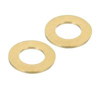sourcing map 2 Pack Brass Flat Washer, M18 Copper Washers Crush Washer Kit Assortment, 18mm ID, 34mm OD, 2mm Thick for Bolts Screws Machinery Repair, Outdoor Construction