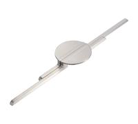 sourcing map 2 Pack Brushed Silver Cupboard Pulls, Semicircle Kitchen Cupboard Handles 11-1/3 inch (288mm) Hole Centers for Closet and Cupboard