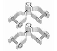 sourcing map 2 Pack Chain Link Fence Gate Post Hinge, 1-3/8" Galvanized Steel Chain Link Fence Post Hinges Heavy Duty Gate Frame Hinge with Bolts and Nuts for Outside Round Pipe
