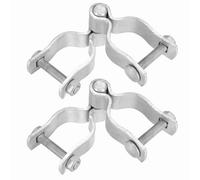 sourcing map 2 Pack Chain Link Fence Gate Post Hinge, 1-5/8" Galvanized Steel Chain Link Fence Post Hinges Heavy Duty Gate Frame Hinge with Bolts and Nuts for Outside Round Pipe