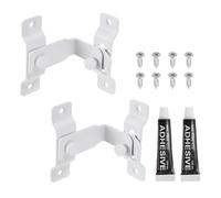 sourcing map 2-Pack Flip Latch Gate Latch, 3.3 Inch Stainless Steel 90 Degree Flip Door Sliding Latches Barn Door Lock Right Angle Curved for Barn Fence Pet Cage Garage Window, Matte White